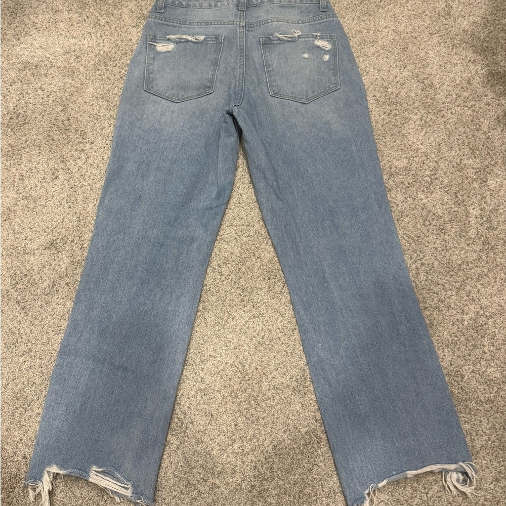 Flying Monkey Light Blue Vintage Straight Leg Jeans - Picture 6 of 12